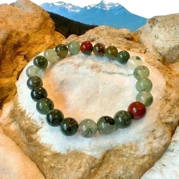 19g Natural Multicolor Jadeite Bracelet - Picture 1 of 6